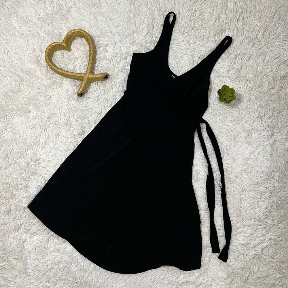 Express Black Spaghetti Strap Midi Sundress